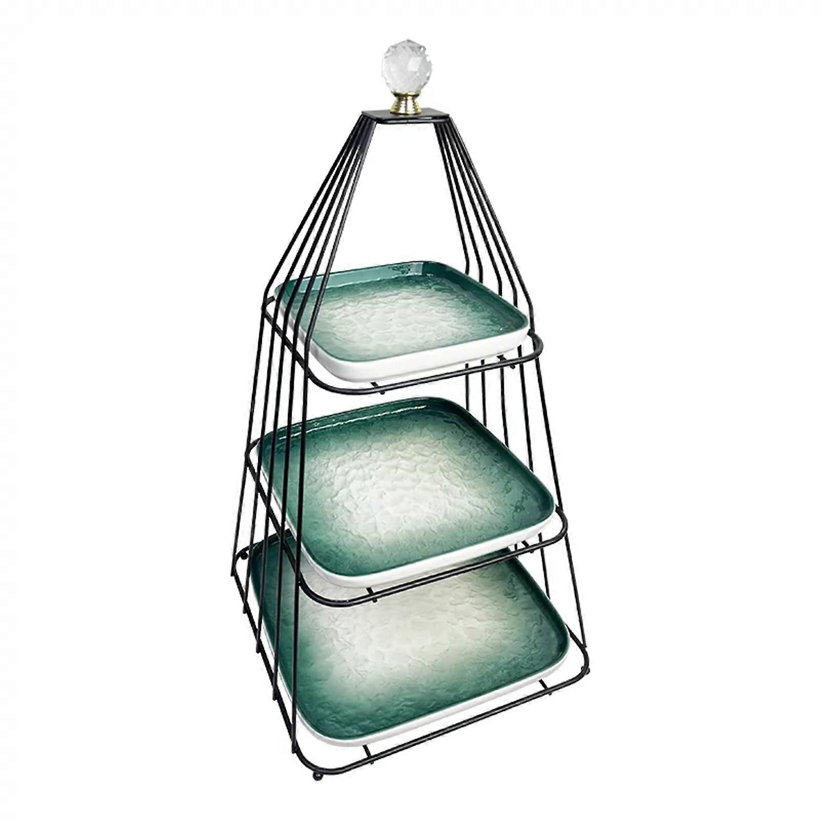 3 Tier Ceramic Cake Stand for Elegant Dessert Table Display, Fruit and Snack Serving Tray