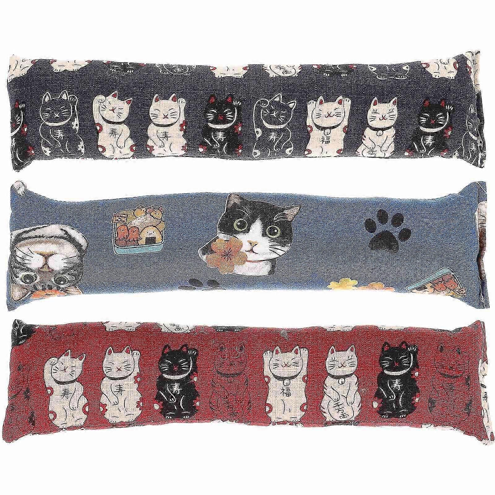 3Pcs Interactive Catnip Toys for Kitten Chew Pillow Teaser (Random Pattern)