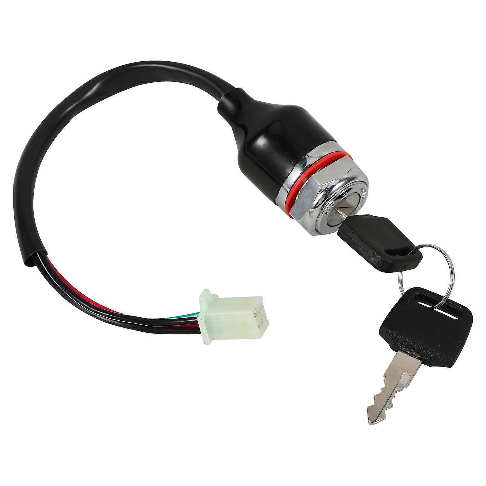 Ignition Switch With Keys Replacement 4 Wire Ignition Switch For ATV Motorcycle