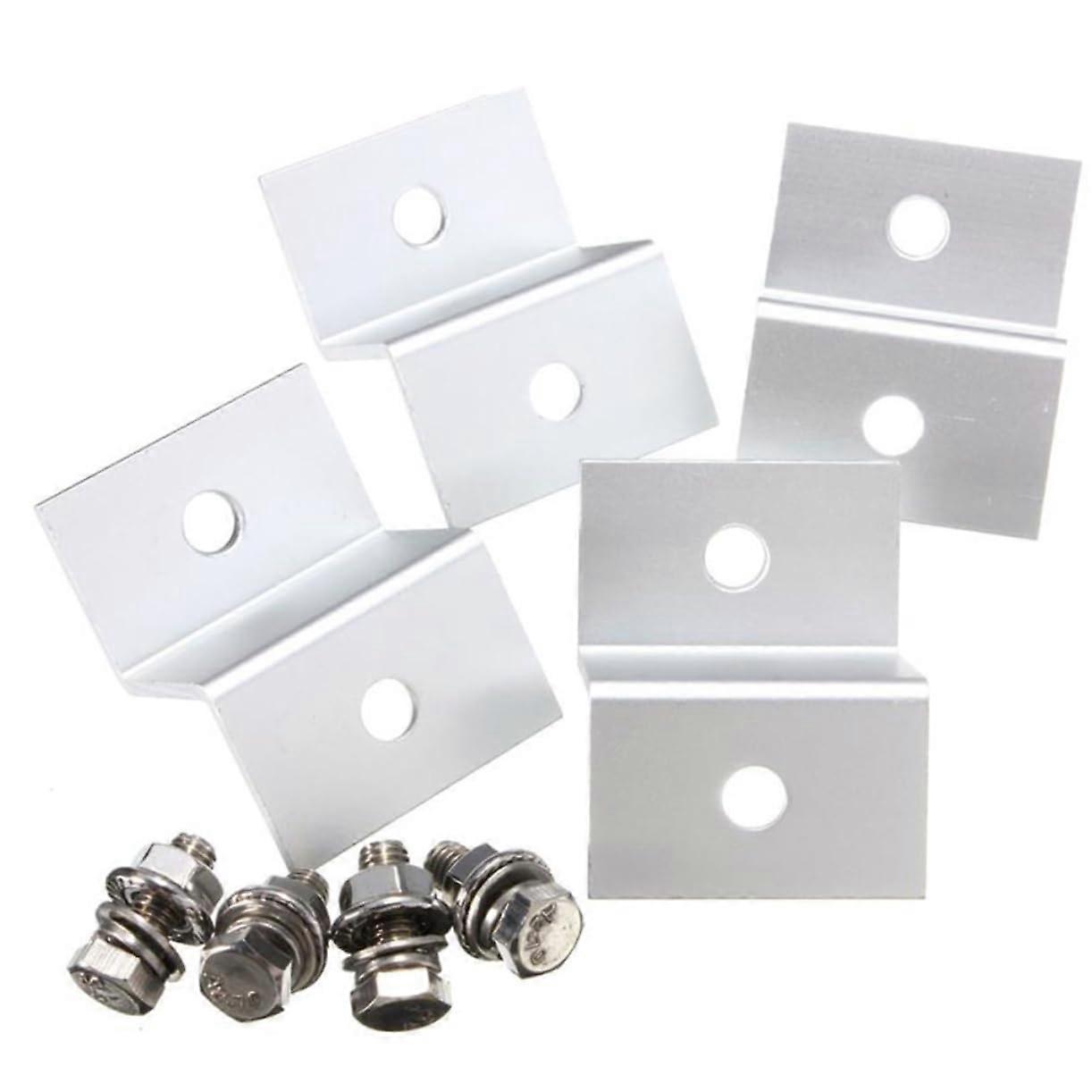 Solar Panel Mounting Brackets Kit with Bolts and Nuts, Rustproof Aluminum Z Brackets for RV Roof