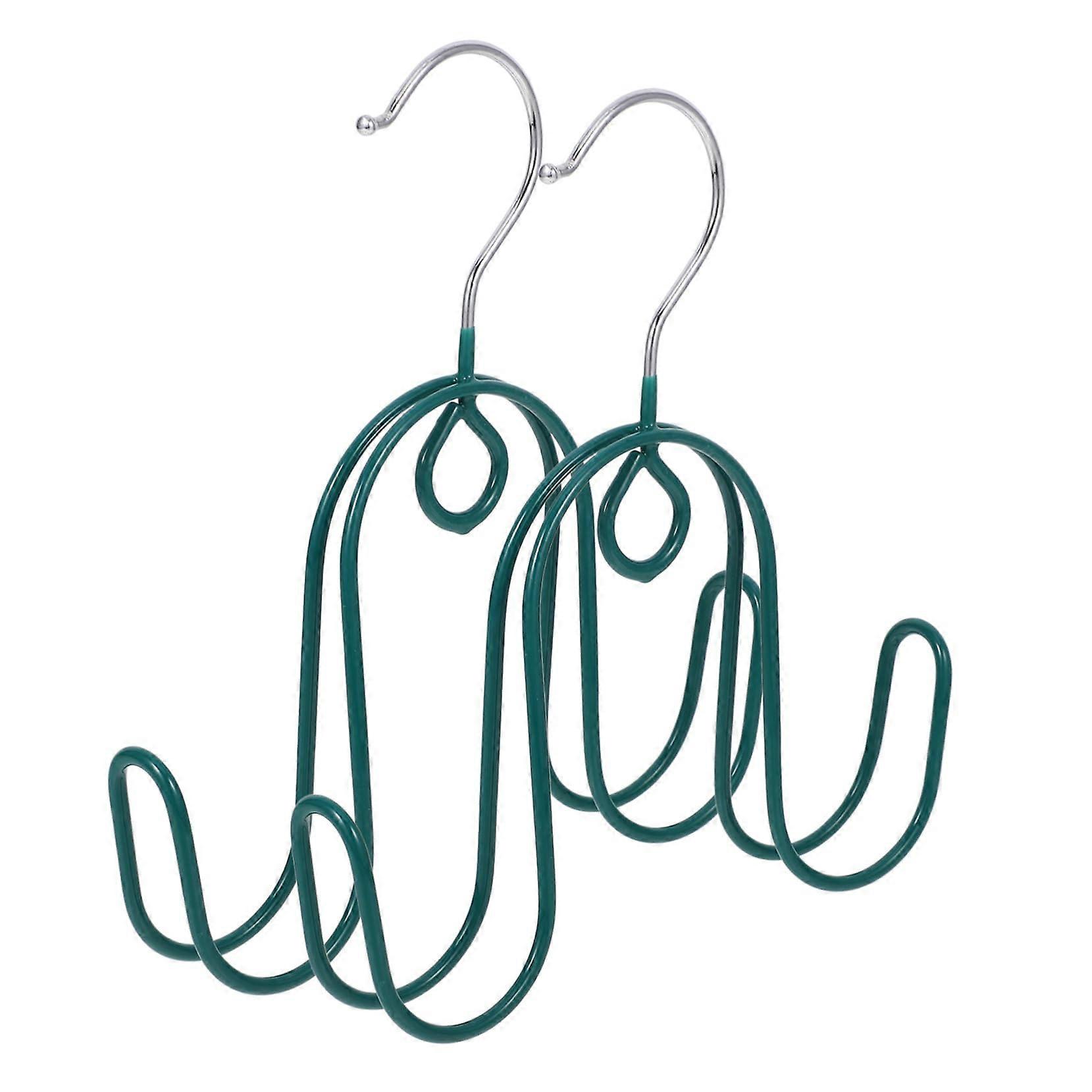 2pcs Windproof Shoe Drying Rack with Dual Hooks for Balcony and Closet SpaceSaving Storage