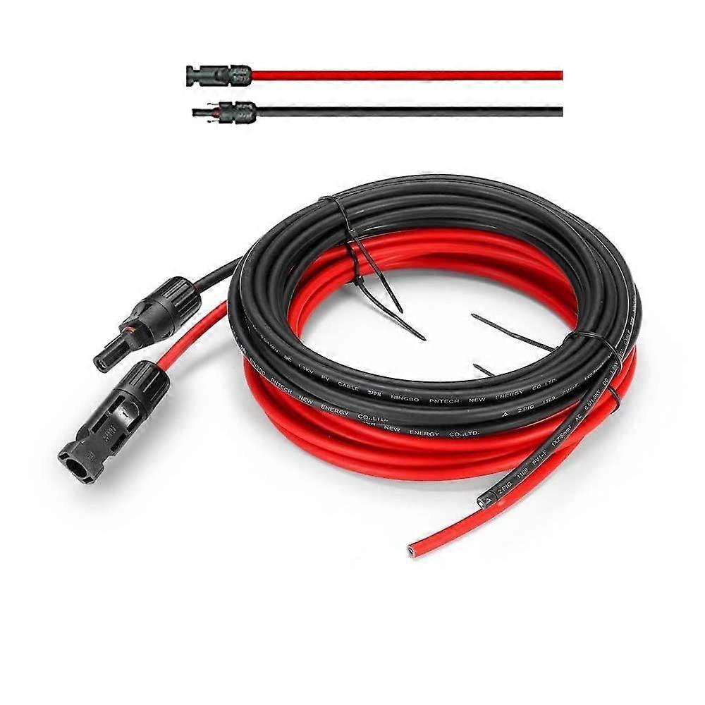 10m Solar Panel Extension Cable with Weatherproof PV Connectors IP68, 10AWG for Charge Controller
