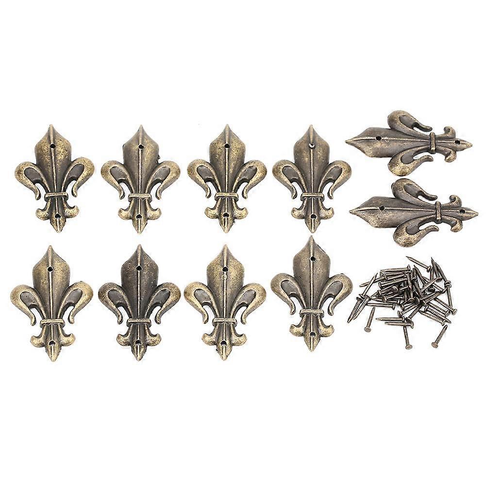 Zinc Alloy Corner Protectors Cyan Bronze Finish for Jewelry Gift Craft Boxes Albums 54x33mm