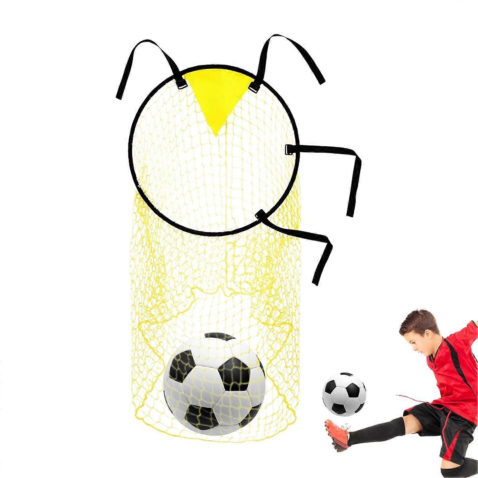 Football Target Net with Quick Strap Installation for Garden Soccer Accuracy Training, Foldable Design