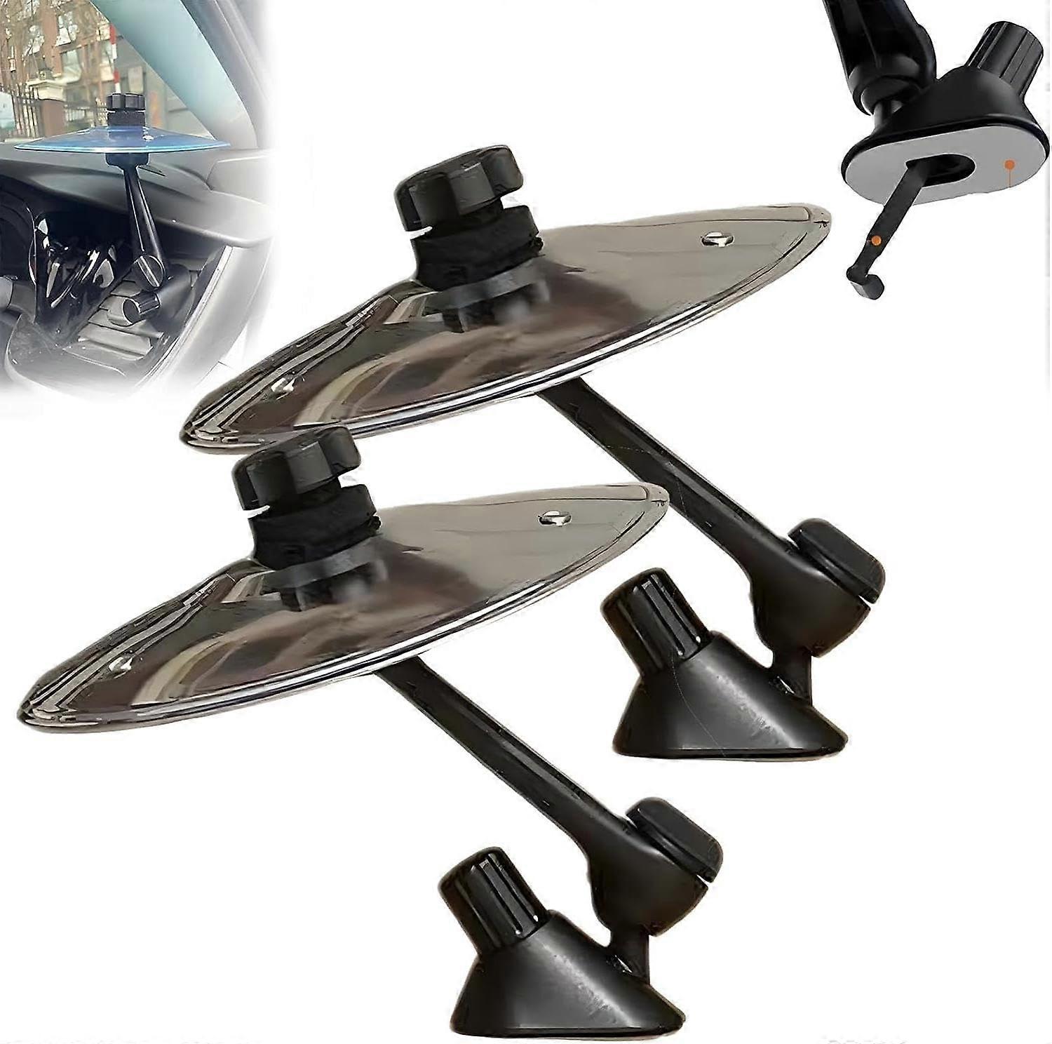 Car Cymbal Accessory 2Pack Black Air Vent Mount, Interactive Rhythm Play, Novelty Drummer Gift