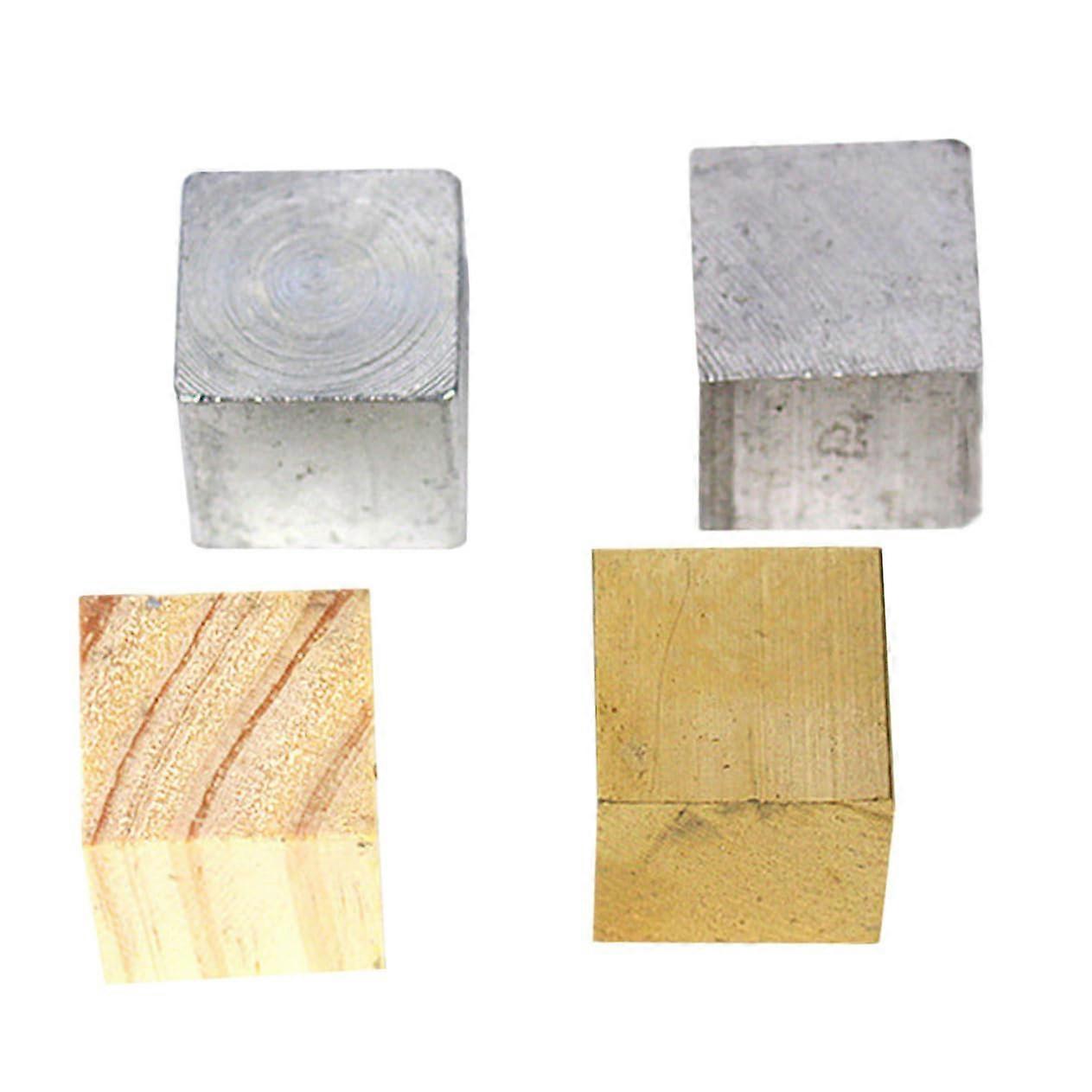 4pcs Metal Density Blocks Set for Accurate Measurement Educational Science Kit Classroom Use