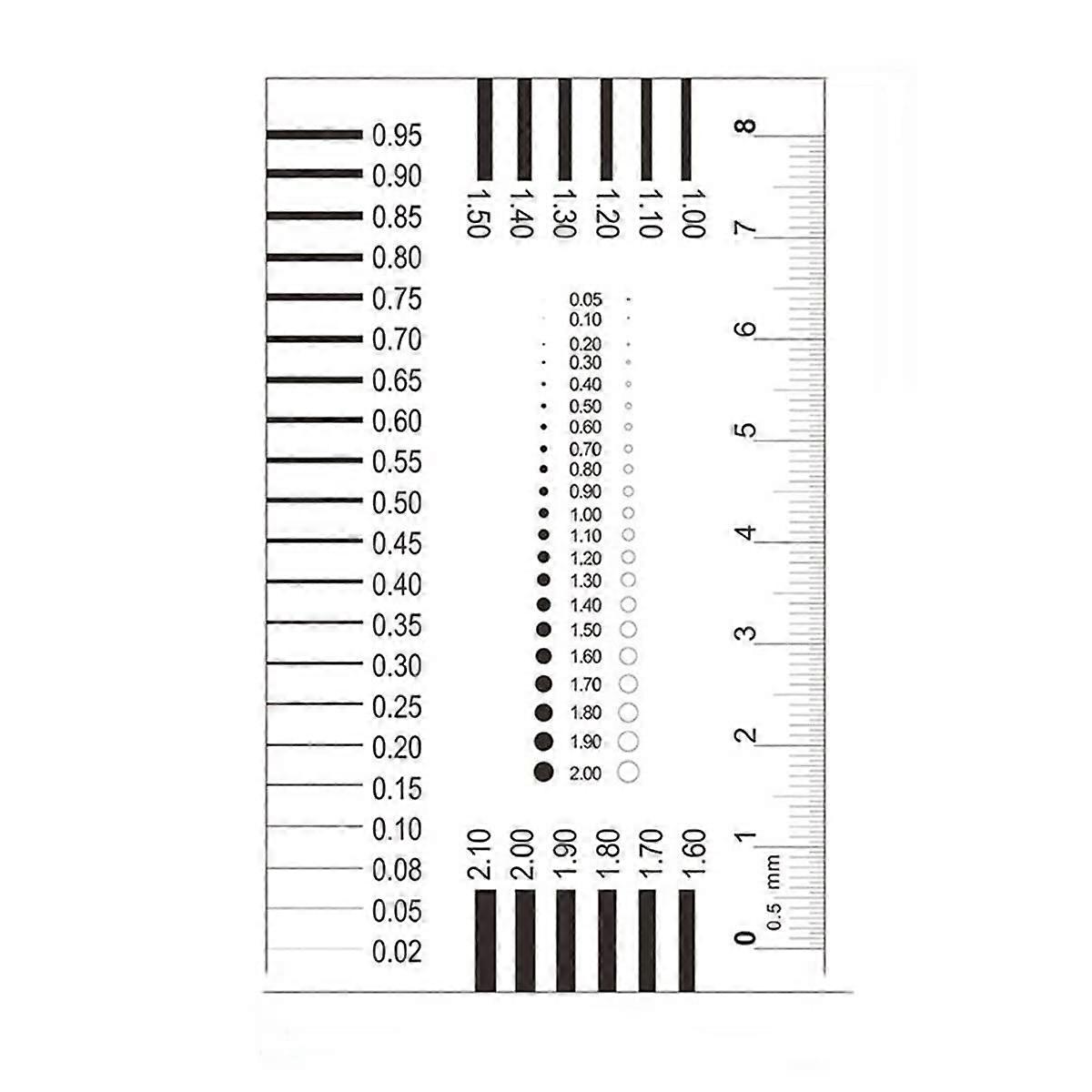 Microscope Calibration Transparent PET Sheet with Precise Marks 90x55mm Ruler Set 3pcs