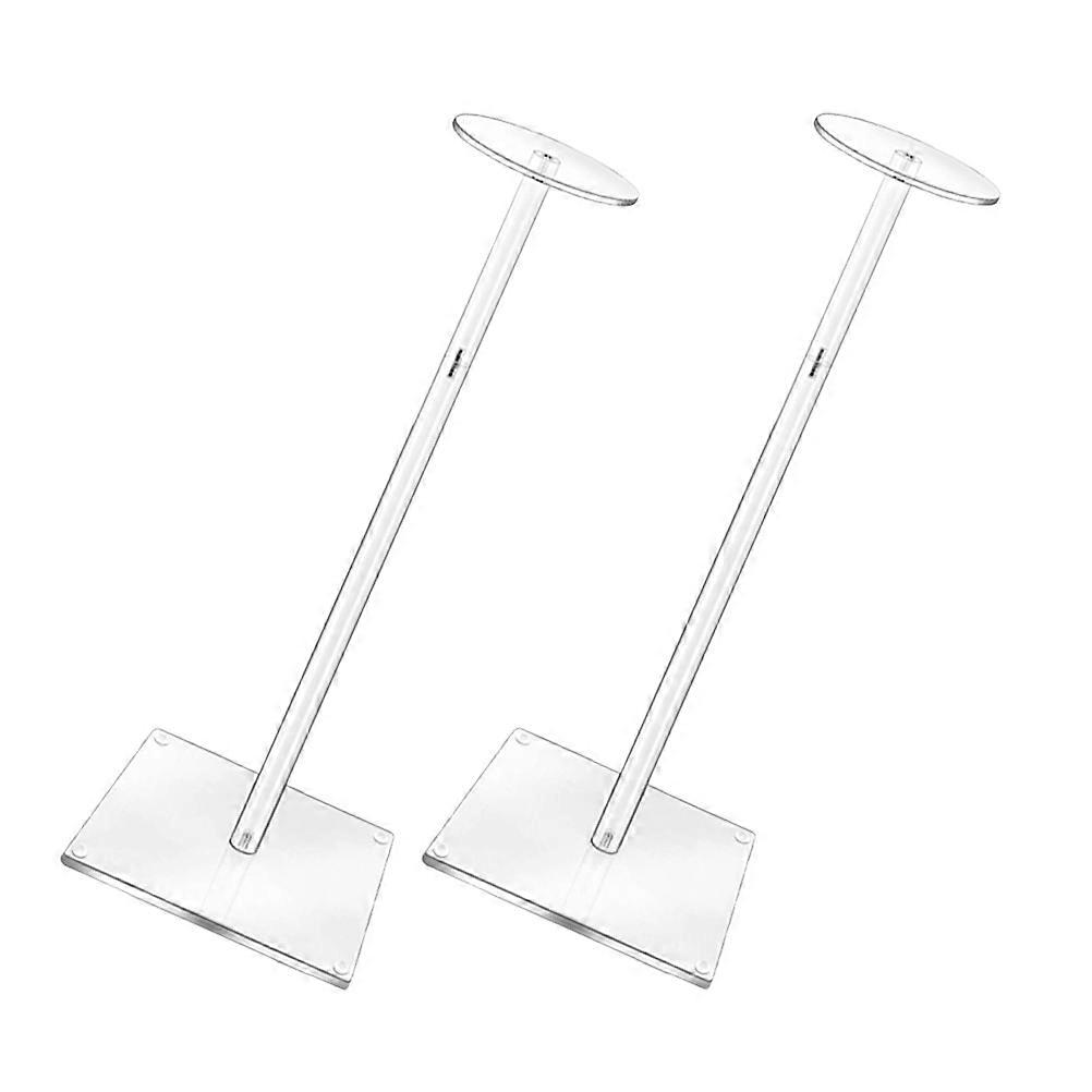 Acrylic Hat Stand for Display Adjustable Height 2Pcs Transparent Rack