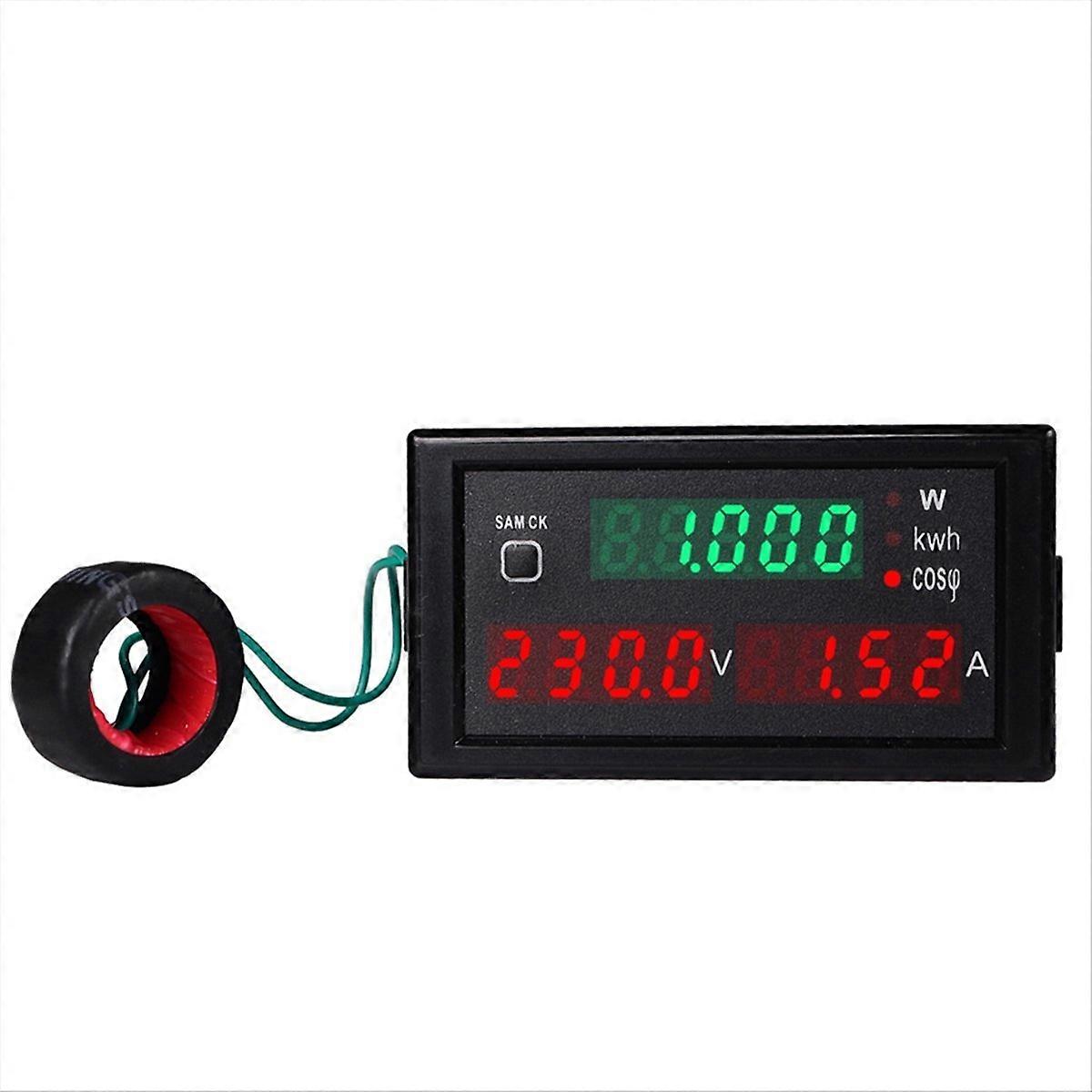 Electric Display Voltage Current Active Power Factors KWH Voltmeter,A