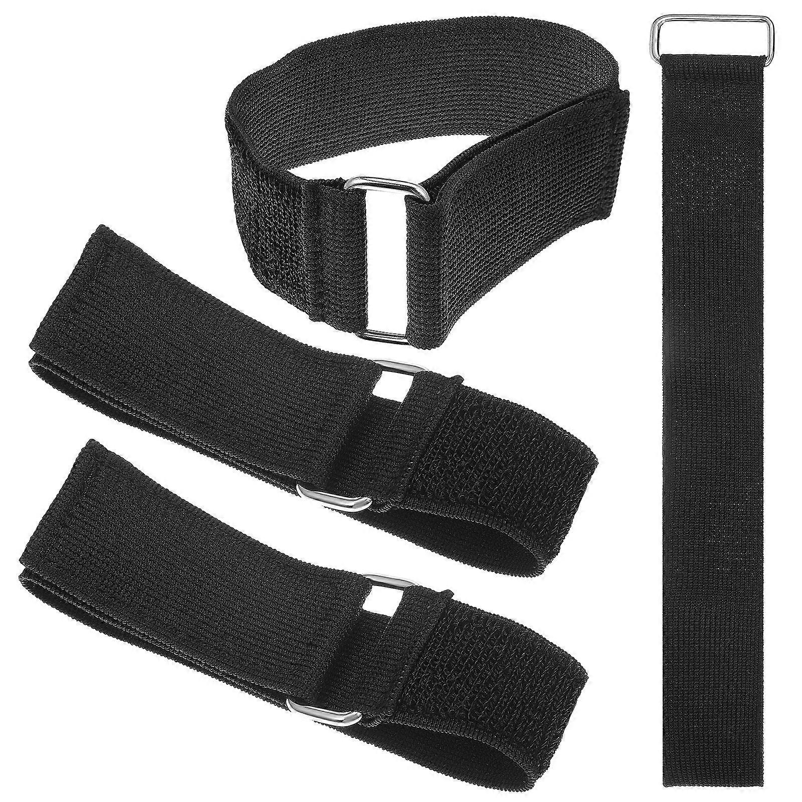 Black Fastening Straps Cinch Straps Elastic Stretchable 4Pcs Set