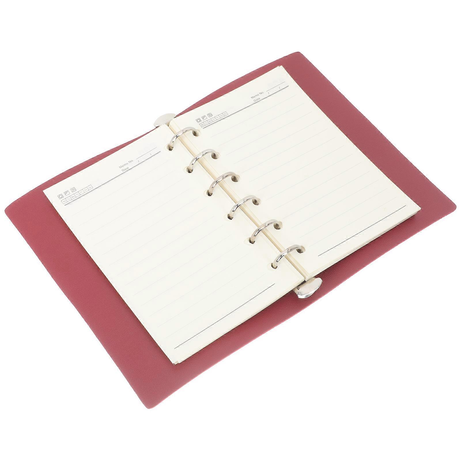 Loose Leaf Binder Cover Notebook Shell for 2Sets Red Color