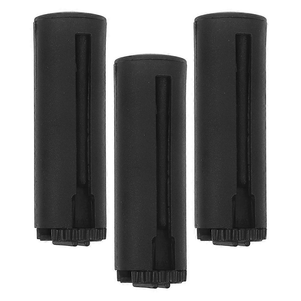 3Pcs Retractable Belt Barrier Black ABS Circle Handle for Crowd Control