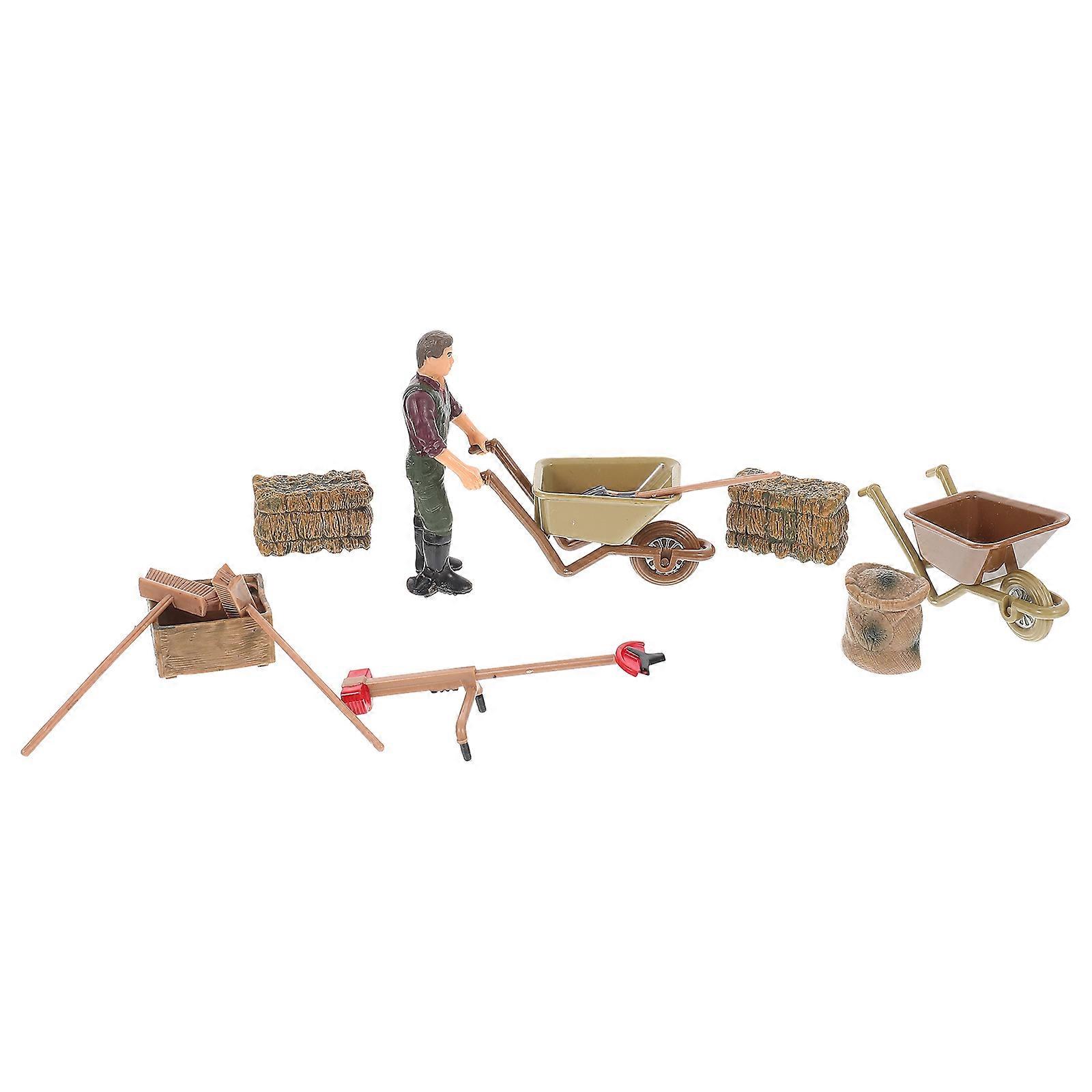 Simulation Farm Tools Model Mini Farm Tool for Decoration 11Pcs Set