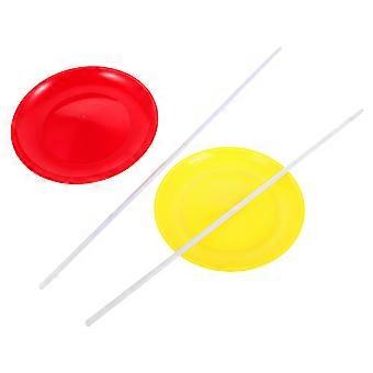 2 Juegos, Platos Giratorios Con Palos, Platos De Rendimiento De Circo, Habilidad De Malabarismo, Accesorios Giratorios Para Niño, Niña, Pasatiempo, Juego Principiantes, Juguetes, Espectáculo Escénico