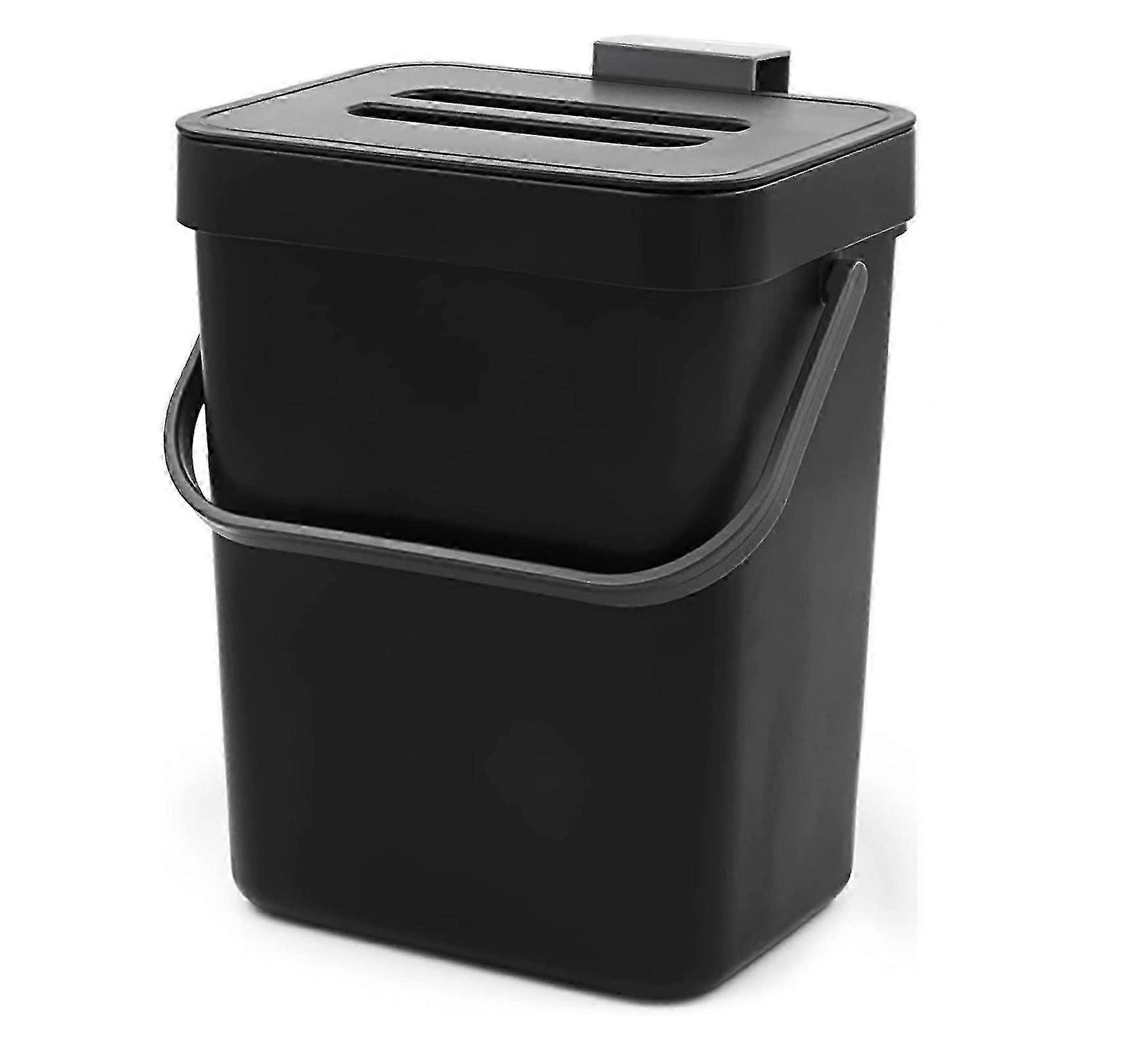 Small Plastic Compost Hanging Trash With Lid For Kitchen