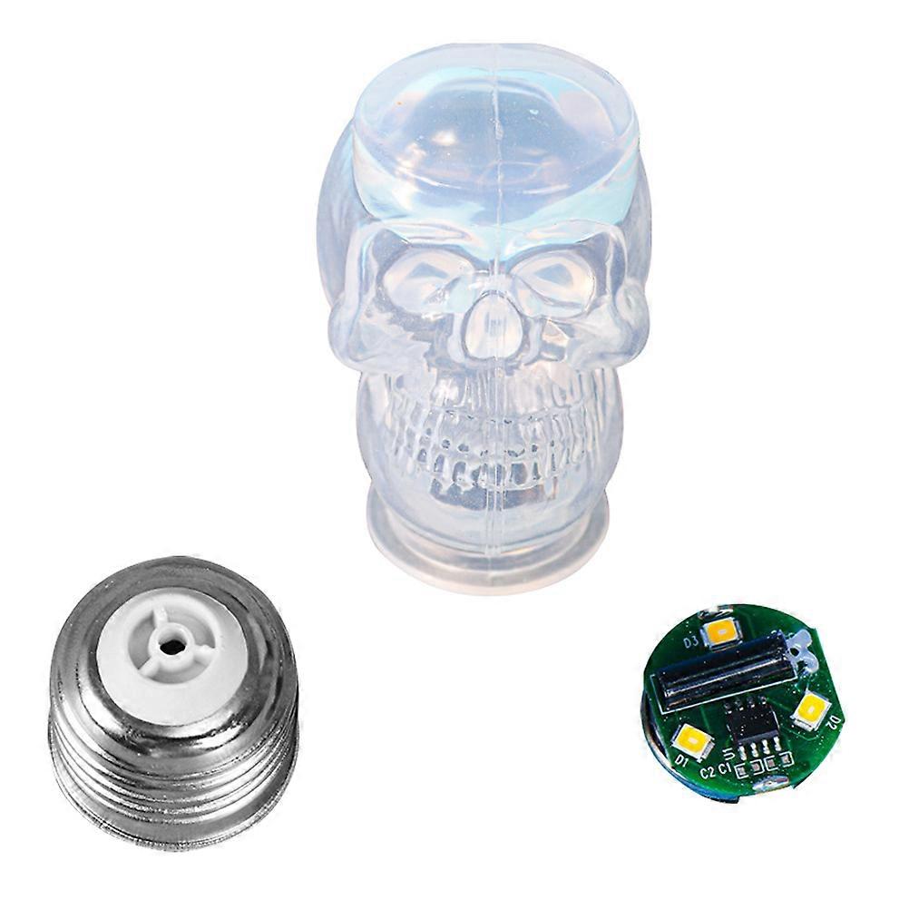 DIY Light Bulb Mold Silicone Skull Shape Casting Mold 1Set