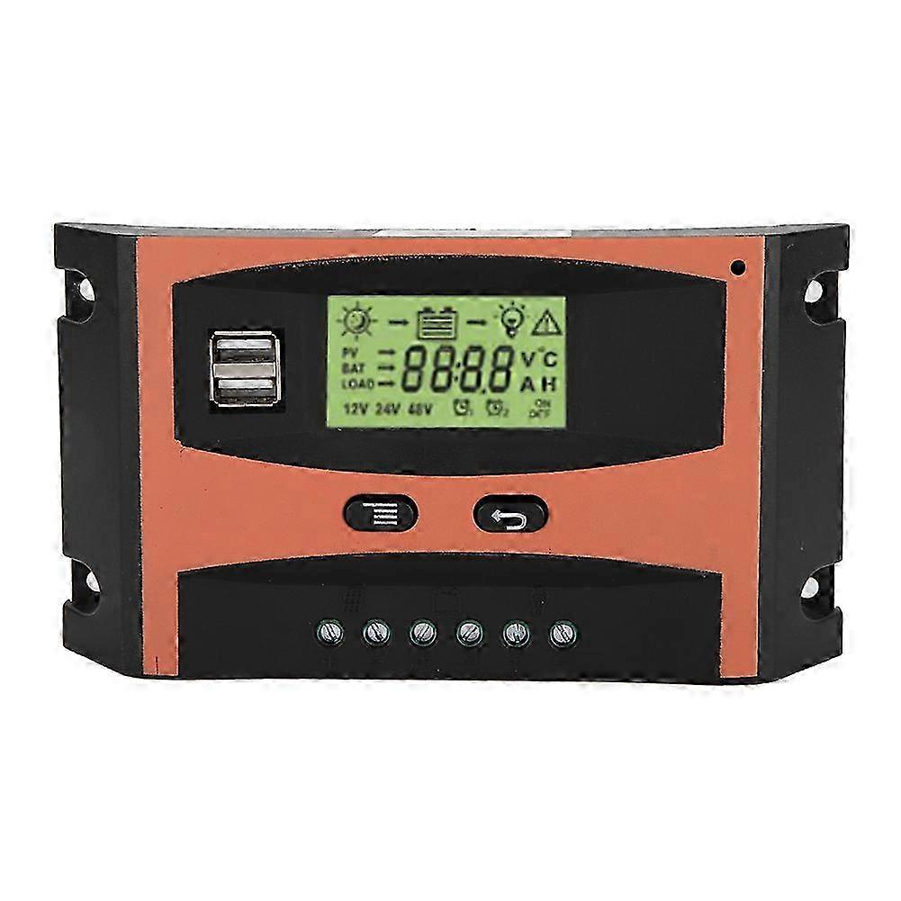 12V/24V MPPT Solar Panel Regulator LCD Screen Auto Battery Controller 60A
