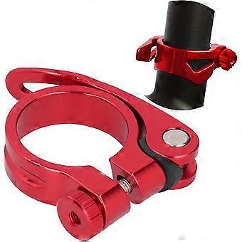2 pz Morsetto reggisella 35 mm Morsetto per tubo sella bici Morsetto per sella bicicletta a sgancio rapido Accessori per mountain bike in lega di alluminio (rosso) (rosso)
