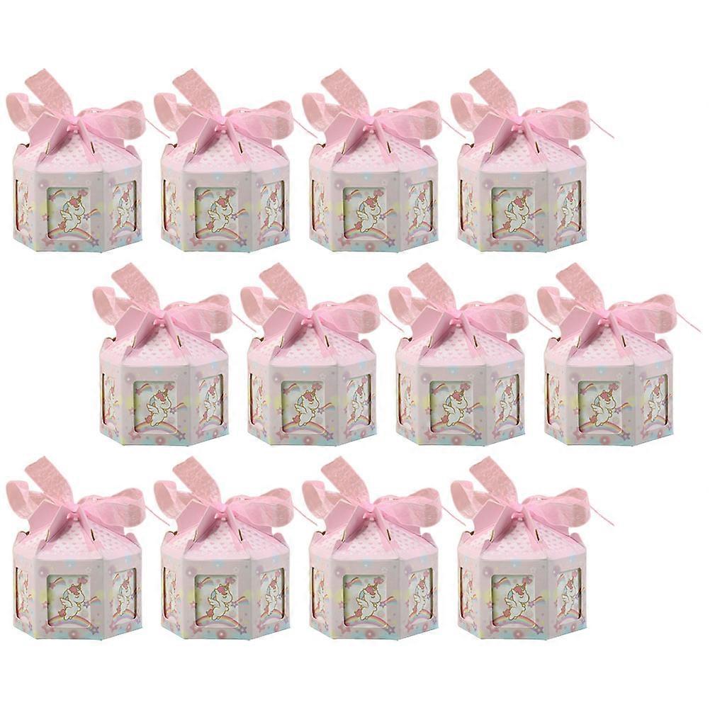 Pink Wedding Candy Boxes for Storage Use 20Pcs Party Candy Packaging Boxes