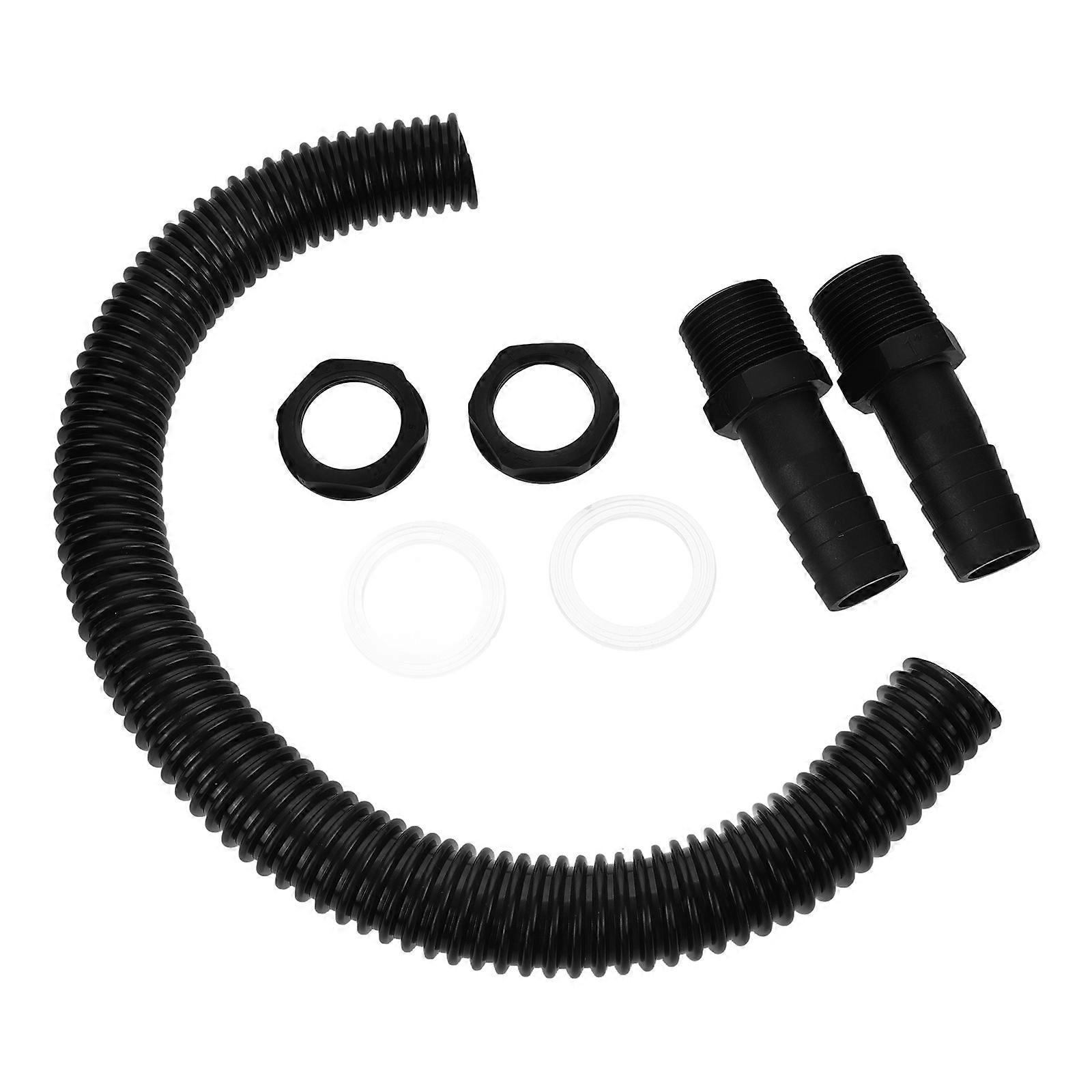 Threaded Bulkhead Fitting Water Tank Connector for Hose 1Set