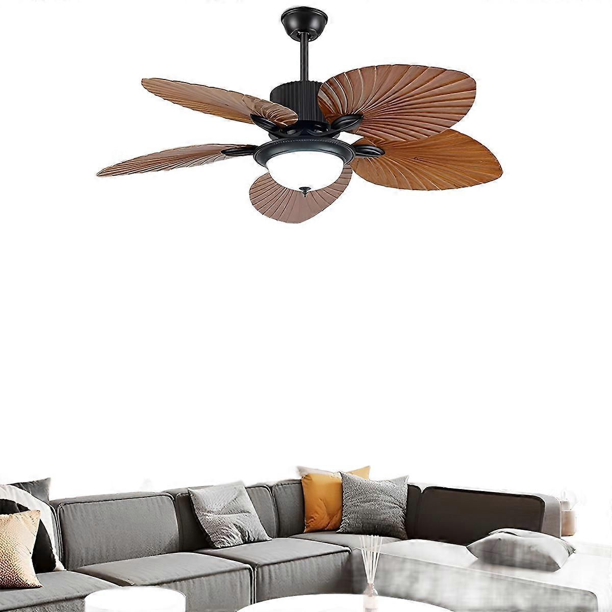20.47 '' Dc Motor Variable Frequency 5-leaf Palm Leaf Ceiling Fan