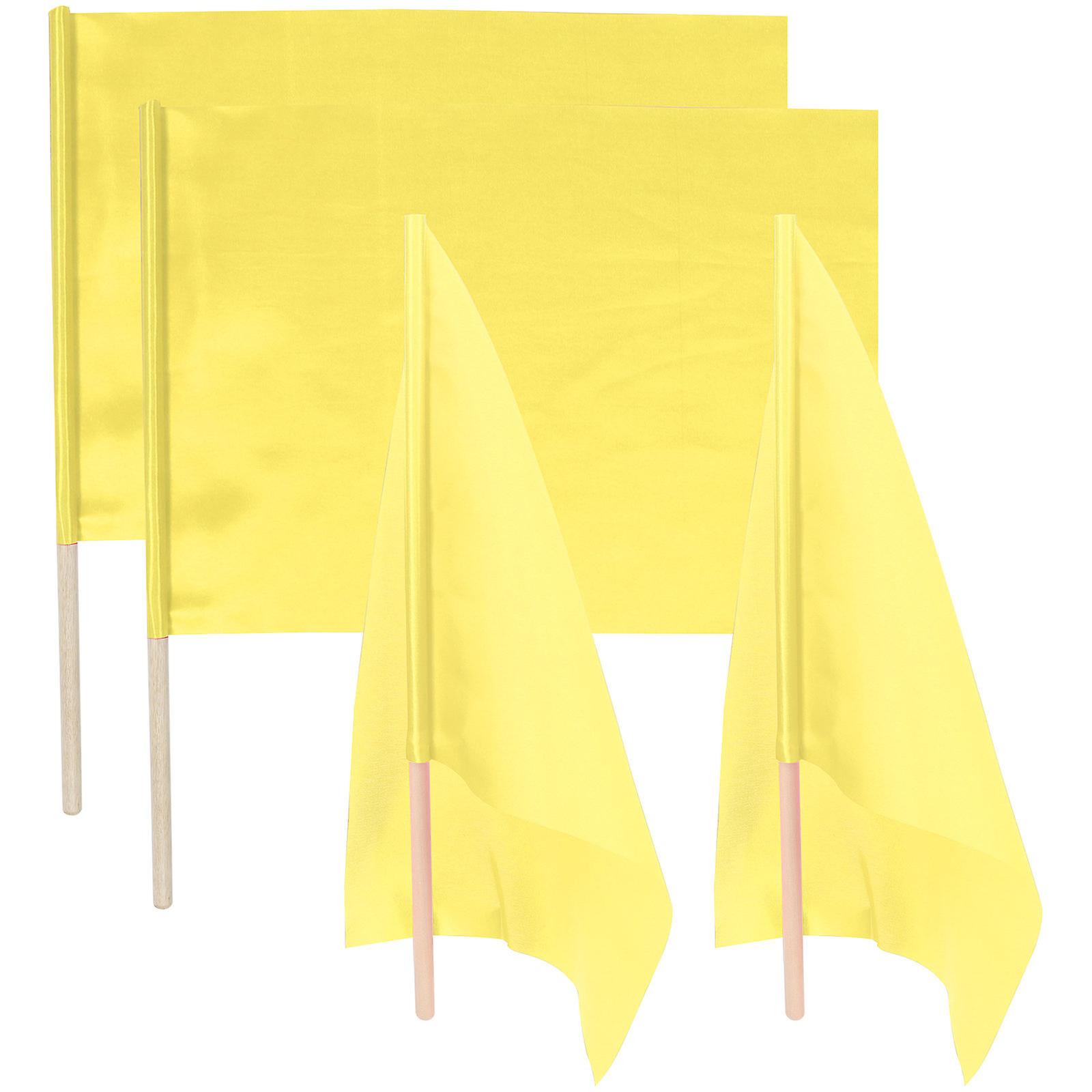 4pcs Referee Flag Command Flags Race Conducting Flags Hand Flags Match Referee Flag