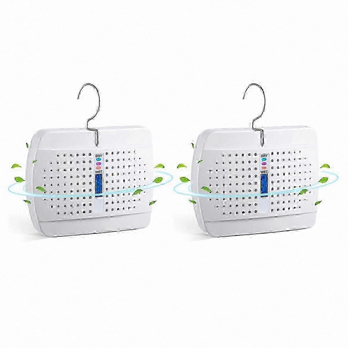 Compact Rechargeable Dehumidifier 2 Pack for Home Use with EU Plug