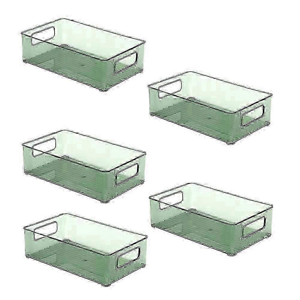 Stackable Storage Rack for Organizing Food and Cosmetics - Green Desktop Storage Box