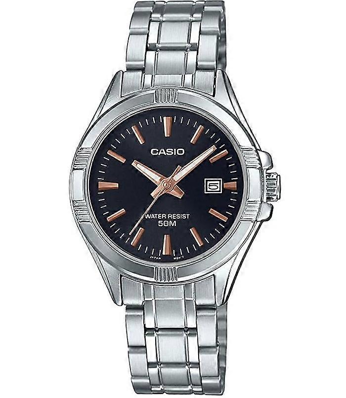 CASIO COLLECTION LADY DATE - BLACK, BRONZE INDEXES