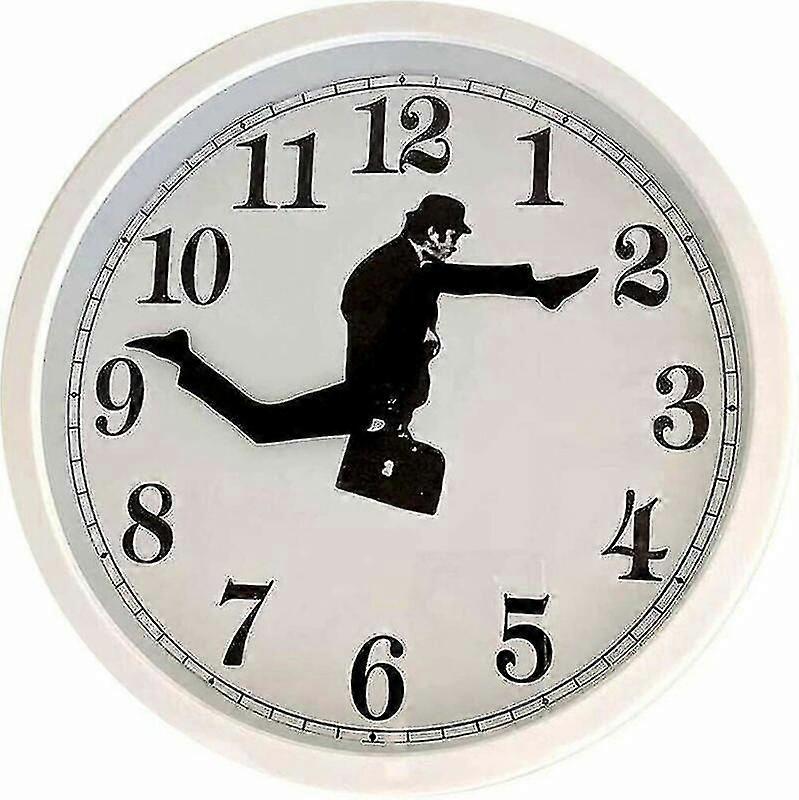 Creative Monty Python Inspired Silly Walk Wall Clock Silent Mute Clock Wall Art