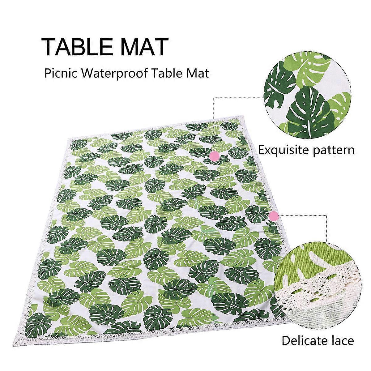 Waterproof Tablecloth Plant Pattern Home Decoration for Table Use