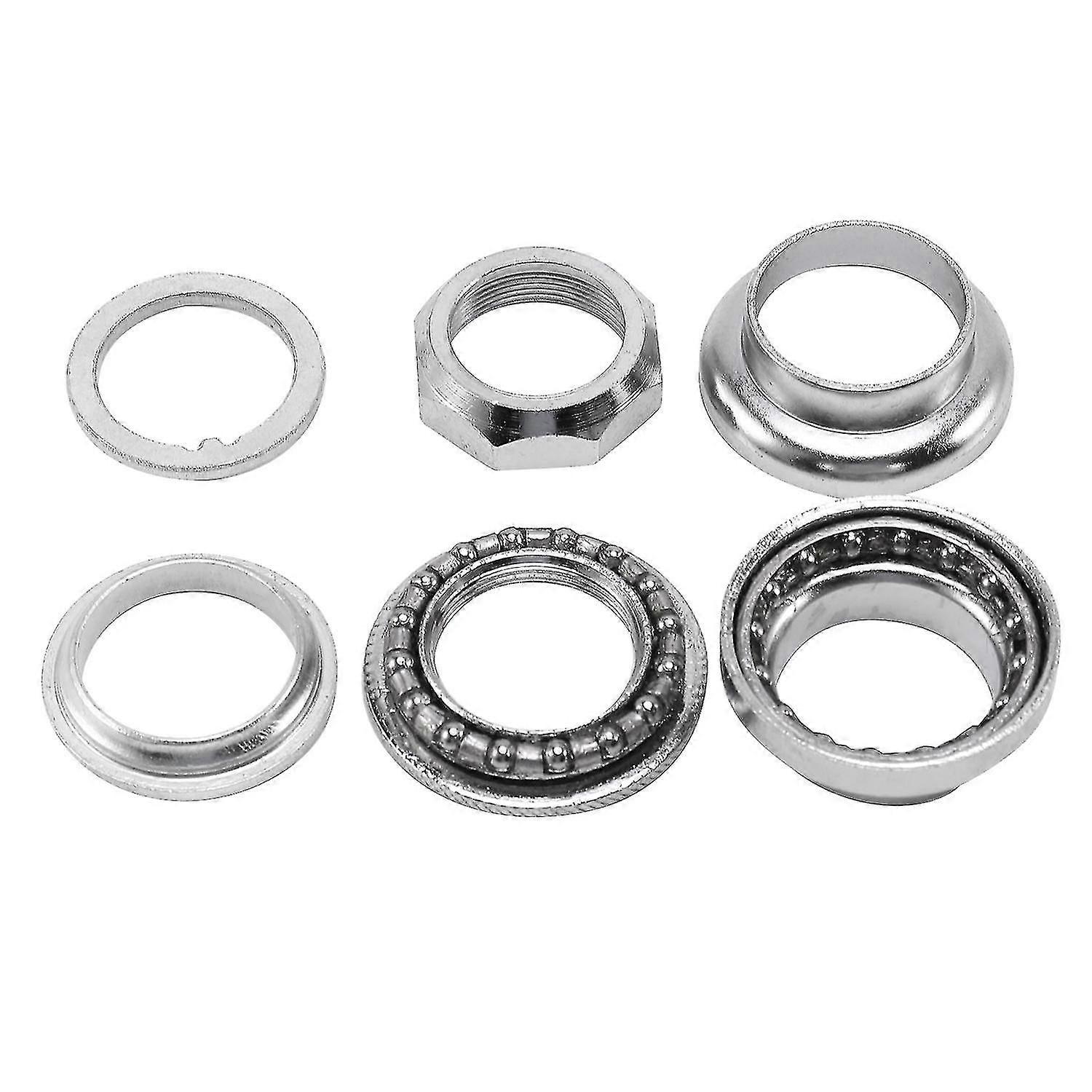 Bike Threadless External Compatible Withk Headset Bearings Stem Silver