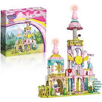 Girls Princess Castle Building Toys-347 PCS Building Blocks Pink Palace Brick Toys for Girls Age 6-12 Years Old STEM Construction Toys