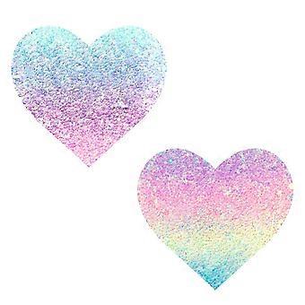 Heart U Nipztix Pasties for Festivals, Raves & More, Medical Grade Adhesive, Waterproof Sweatproof, Made in USA (Smarties Party Pastel Multicolor)