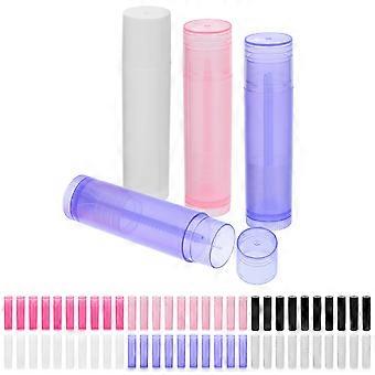 Tubes de baume à lèvres vides, tubes de rouge à lèvres pour le rangement, 60 pièces, couleurs assorties, contenants à faire soi-même