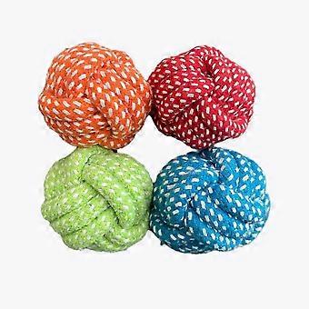jianc-TPR braided rope cat and dog toy, teething stick, pet supplies, braided colorful rope ball [approx. 5.5cm] Only 1 available, will be shipped ran