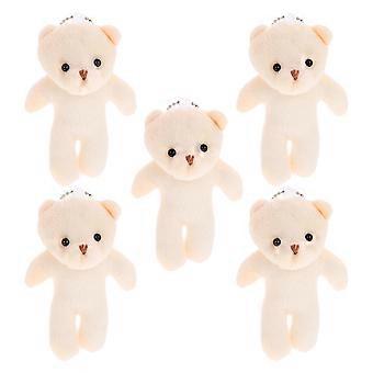 Bear Doll Mini Pendant for Decor 25Pcs Plush Stuffed Tiny Bear Keychain