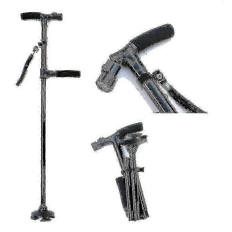 Folding Walking Cane with LED Light, Adjustable for Elderly, Arthritis & Disabled