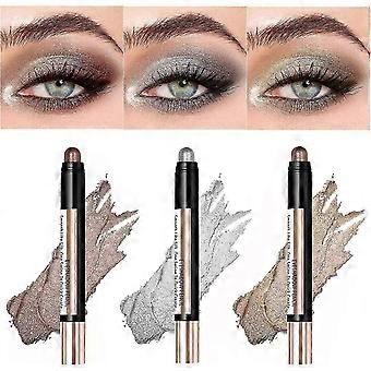 3pcs glitter sombra stick de destaque caneta de longa duração sombra stick impermeável creme sombra de olho