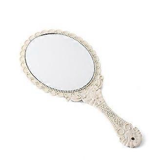 Hand Mirror Vintage Handheld Mirror with Handle Vanity Makeup Mirror Travel Mirrors_c*