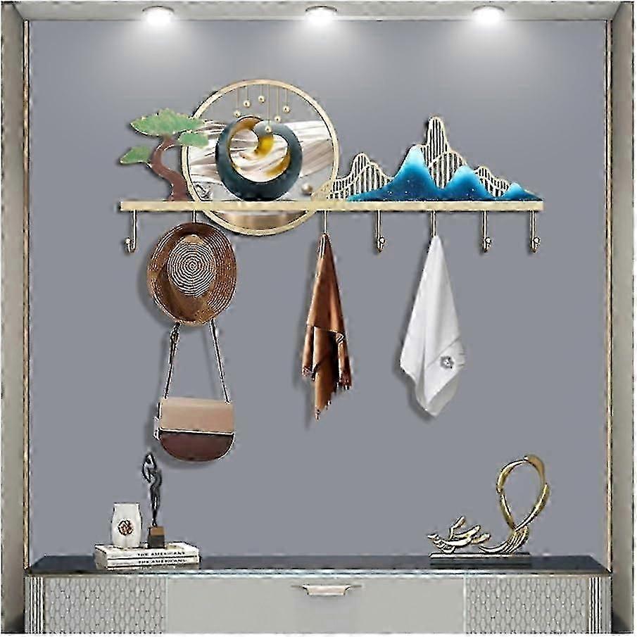 Hat Rack compatible with Wall Mounted Coat Hanger Decorative Entryway Clothes Hooks compatible with Entry Hall