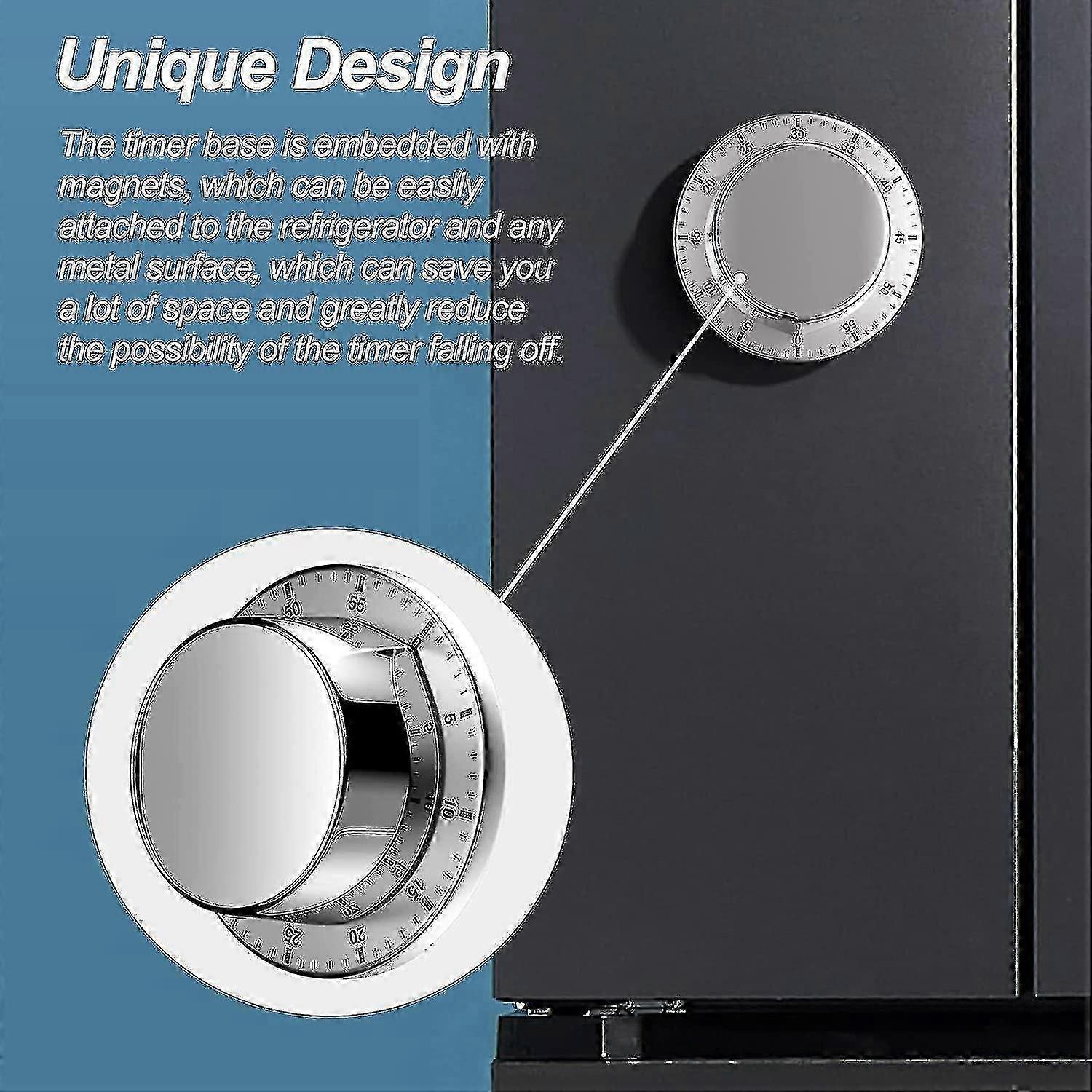 Mechanical Kitchen Timer (silver) (1pcs)