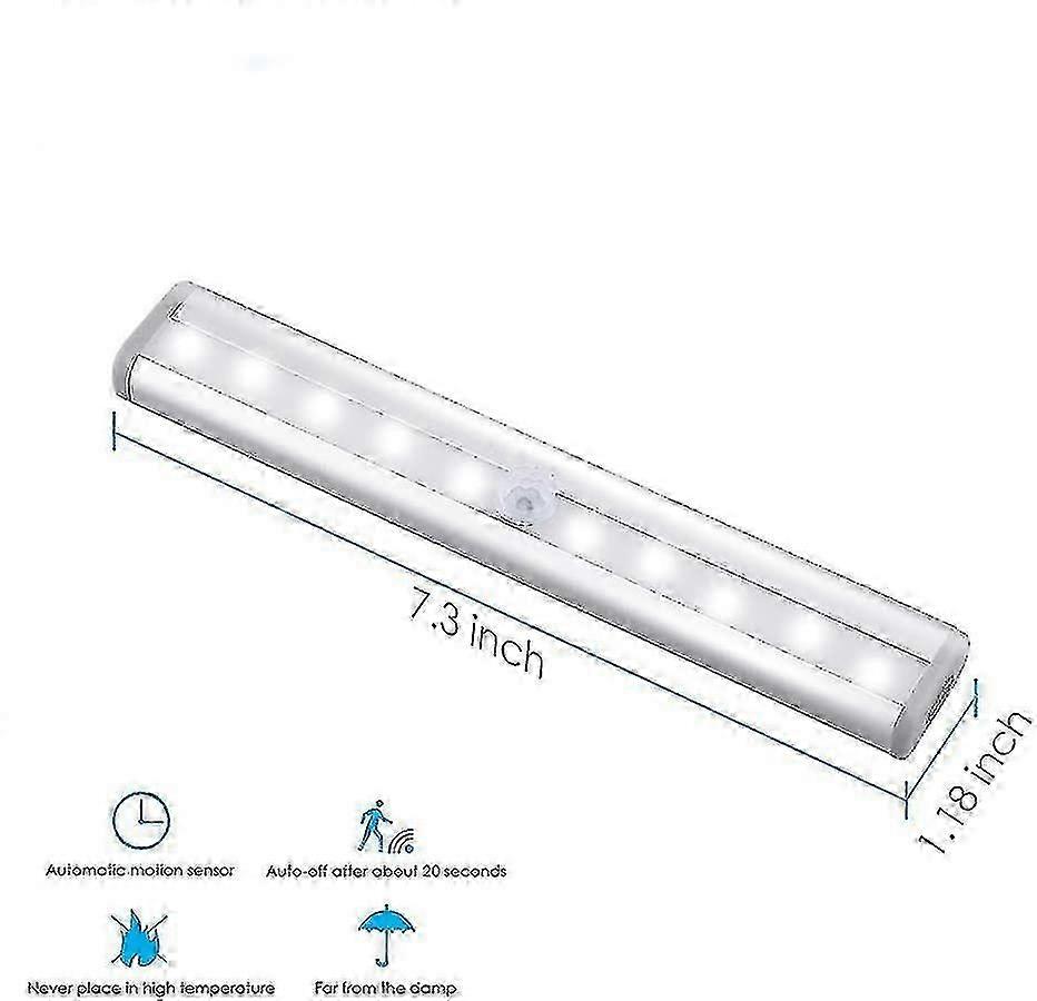 3 Pack Upgraded Usb Rechargeable 10 Led Magnetic Motion Sensor Light