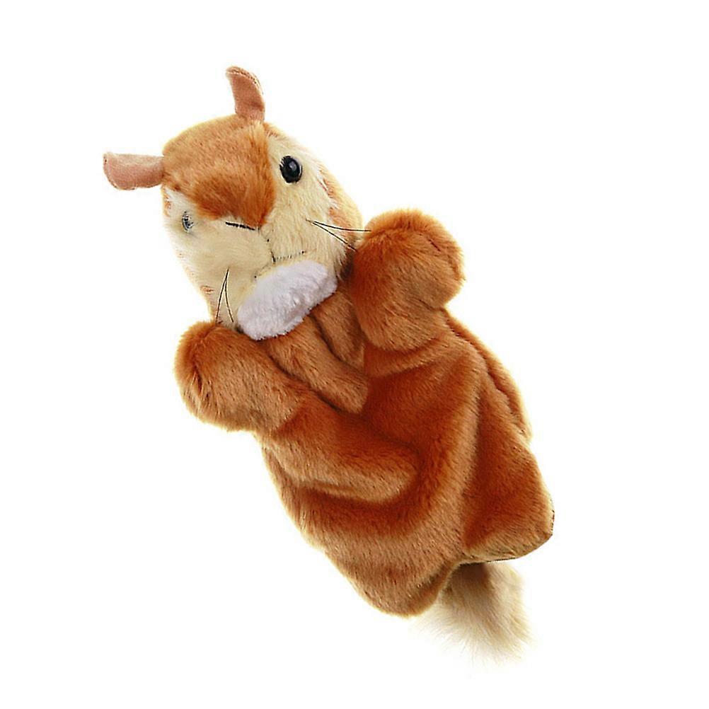 Creative Squirrel Hand Puppet Plush Toy for Playing Use