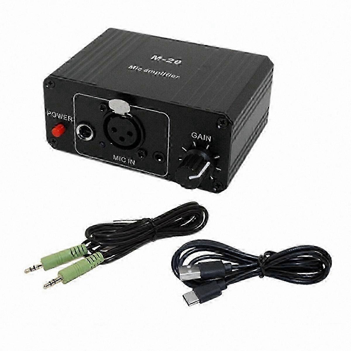 Portable Mic Amplifier with 48V Phantom Power