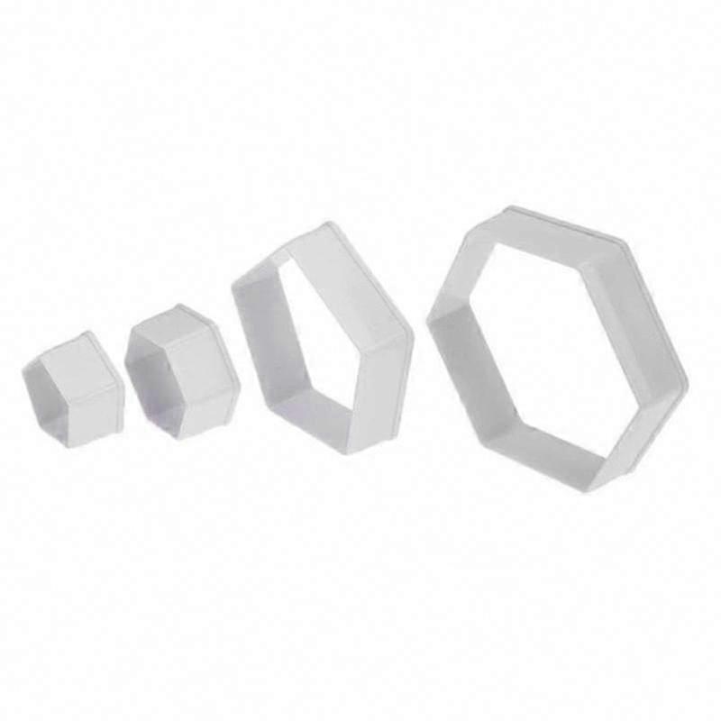 Hexagon Cookie Cutter Set compatible with Biscuits, Cakes & Sandwiches - Assorted Sizes (2-Pack)