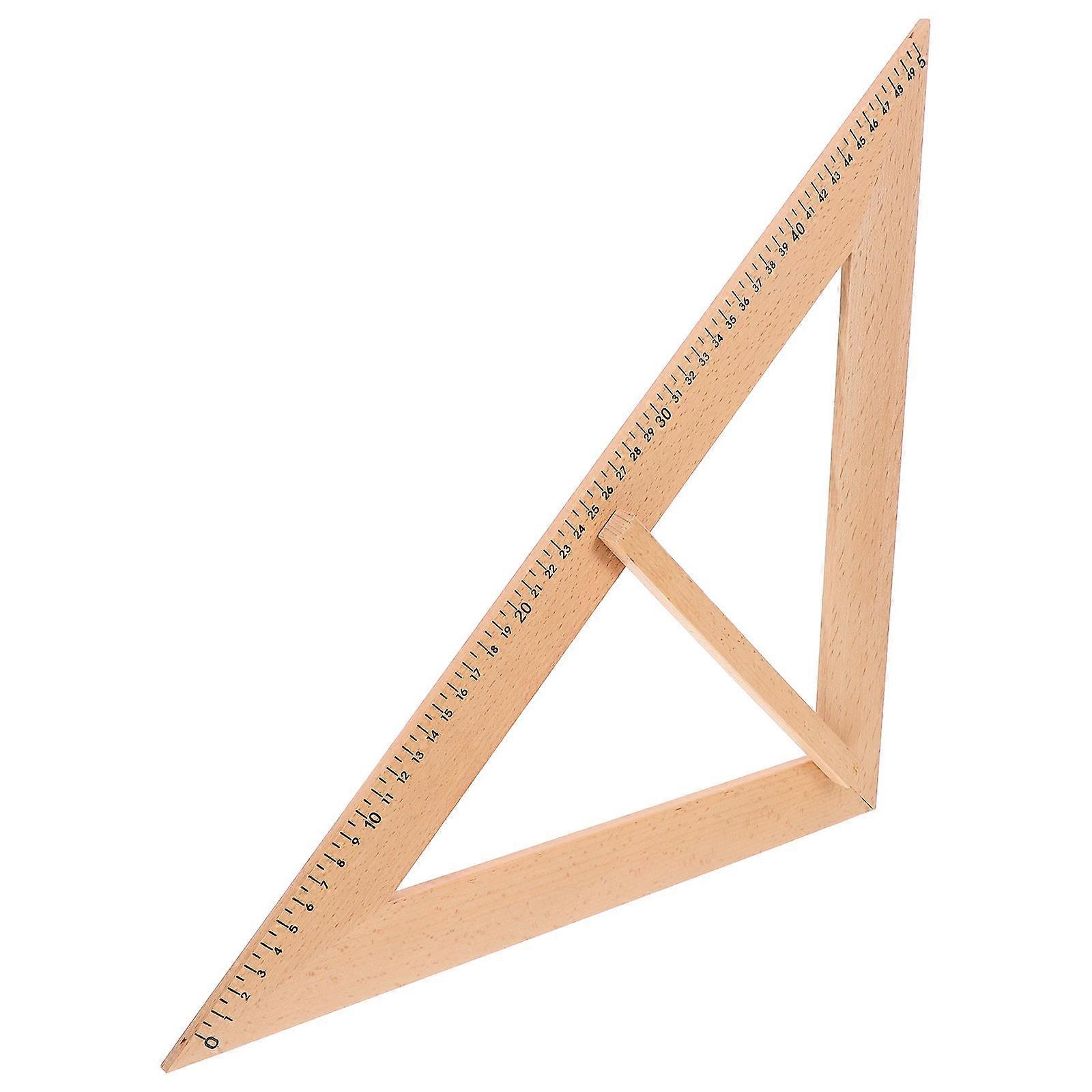 Teaching Tool Wooden Measuring Ruler for Classroom 2Pcs Pack