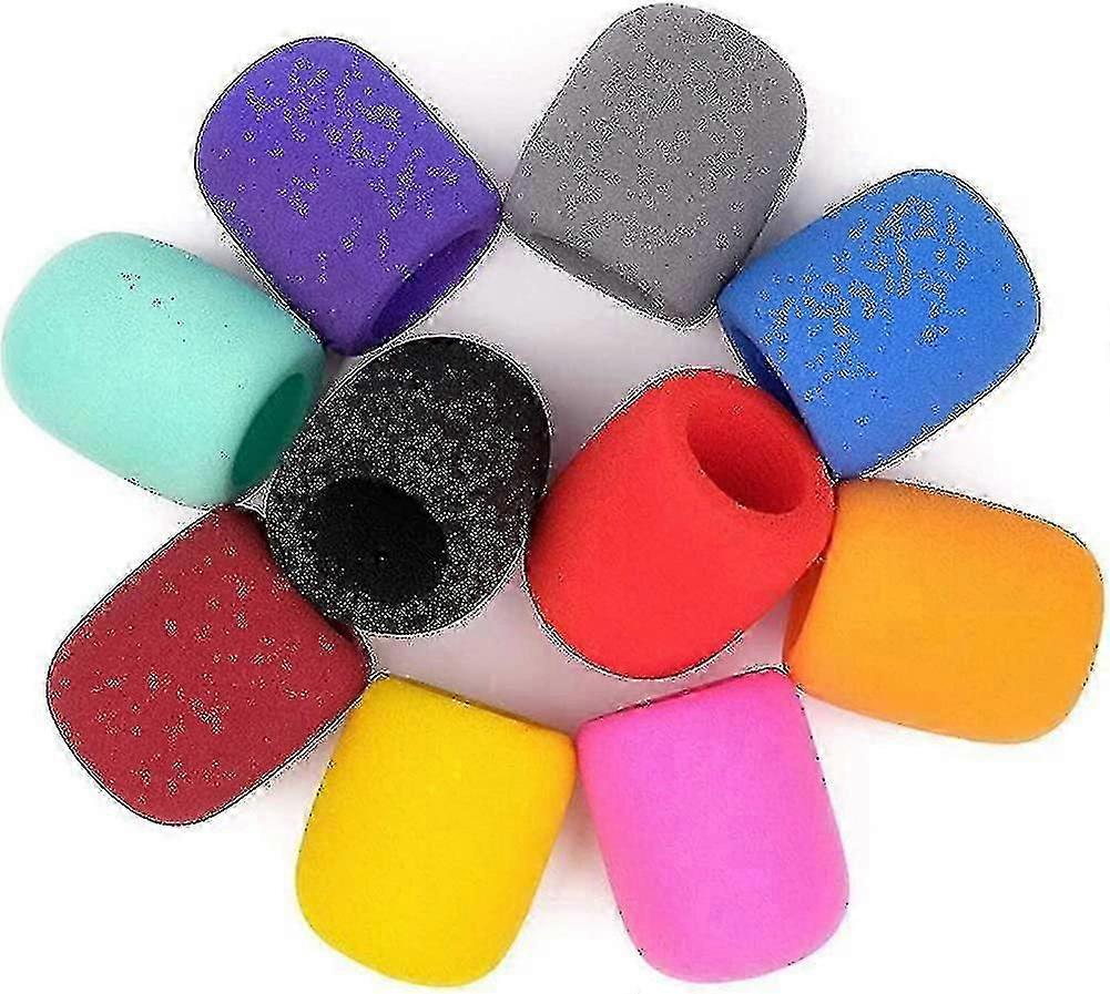 Microphone windshields, 10-piece set, multi-color, suitable for multiple scenarios