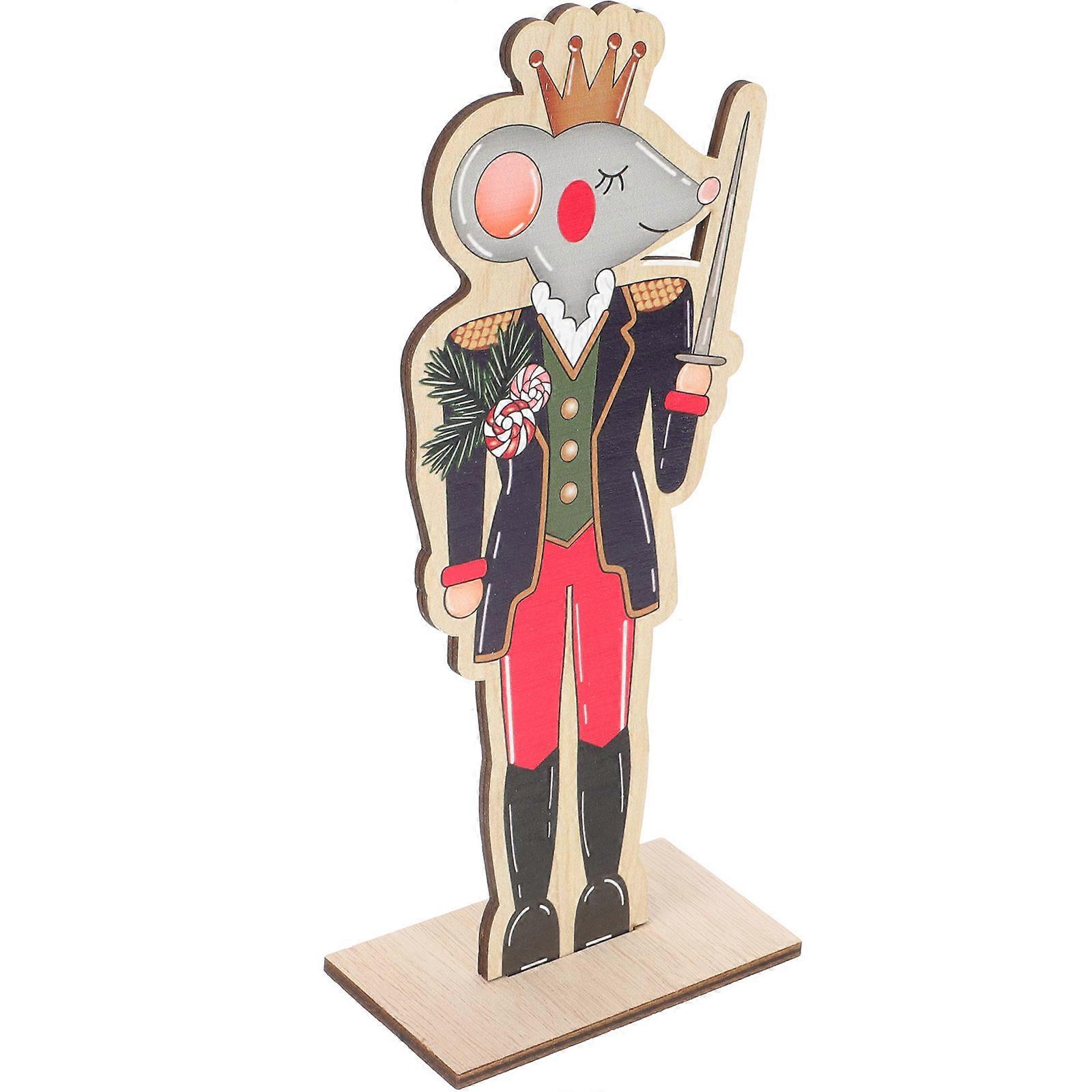 Nutcrackers Christmas Mouse King Nutcracker Wooden Decor for