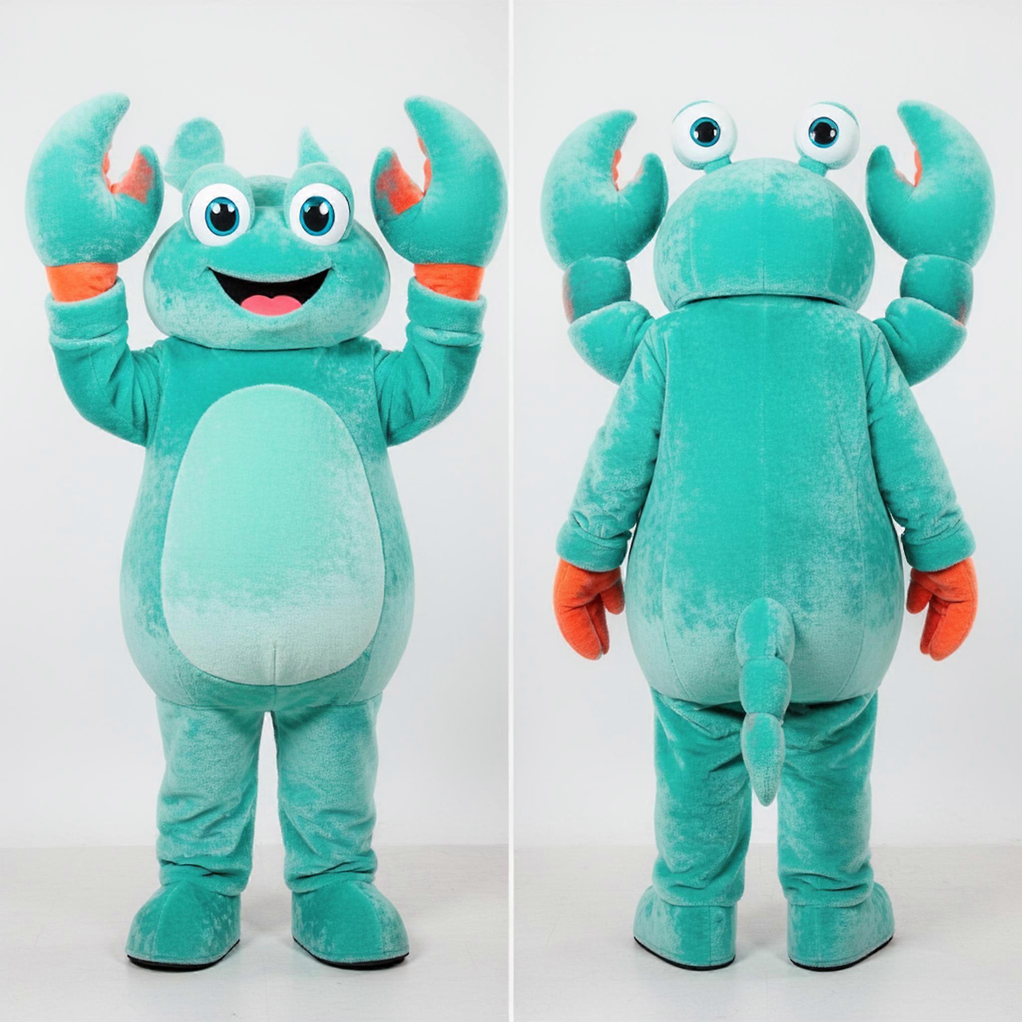 MASTICOT Turquoise Rounded Crab Mascot